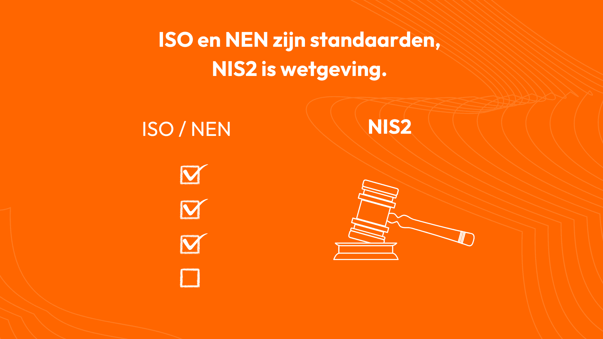 ISO en NEN zijn standaarden, NIS2 is wetgeving