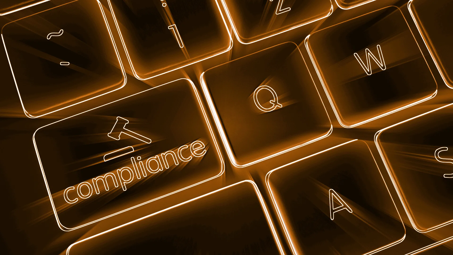 Een toetsenbord met het woord compliance op een toets